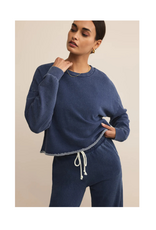 Z Supply Circuit Knit Denim Sweater in Indigo by Z Supply