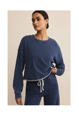 Z Supply Circuit Knit Denim Sweater in Indigo by Z Supply