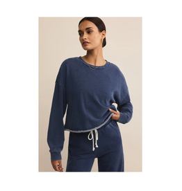 Z Supply Circuit Knit Denim Sweater in Indigo by Z Supply