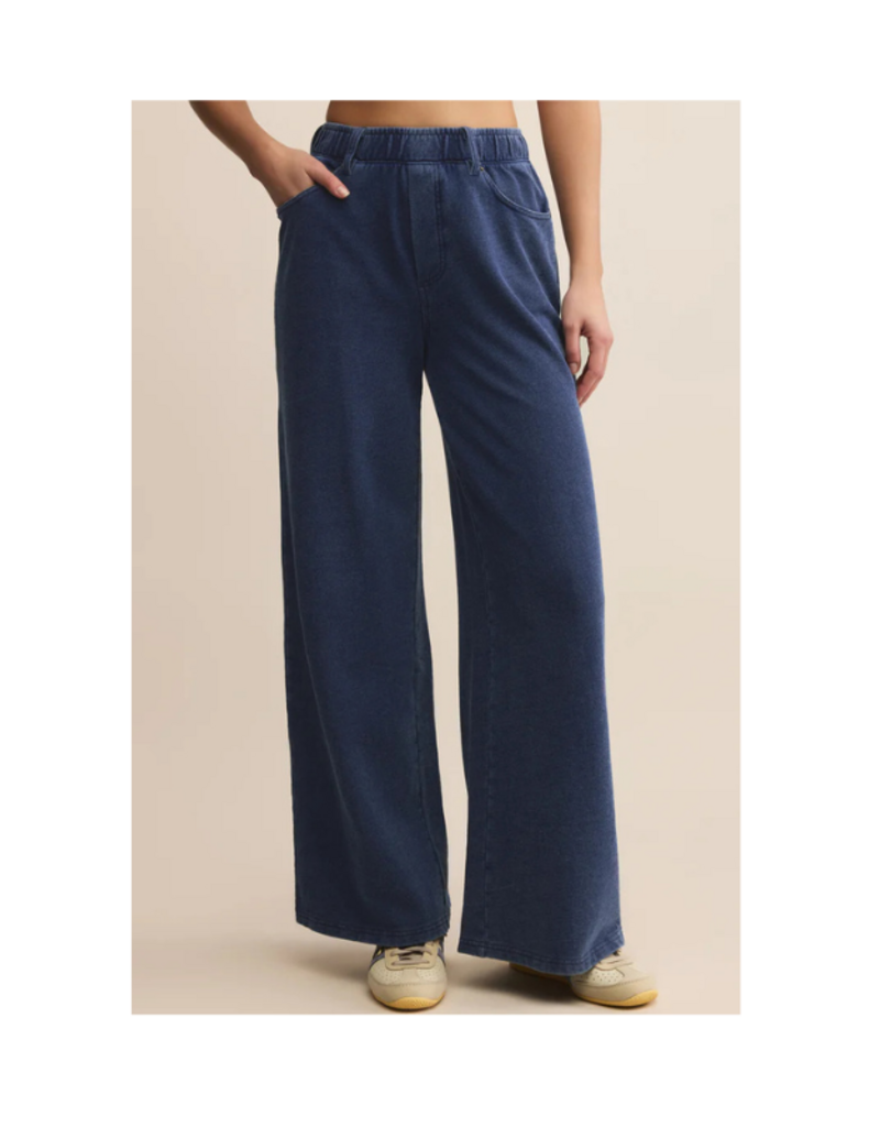 Z Supply Entourage Knit Denim Pant in Indigo by Z Supply