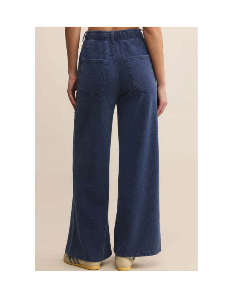 Z Supply Entourage Knit Denim Pant in Indigo by Z Supply