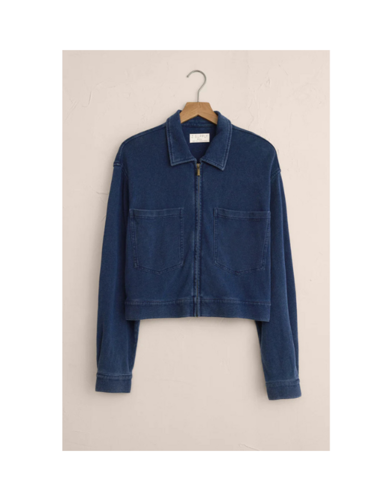 Z Supply Heritage Knit Denim Jacket in Indigo by Z Supply