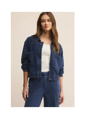 Z Supply Heritage Knit Denim Jacket in Indigo by Z Supply