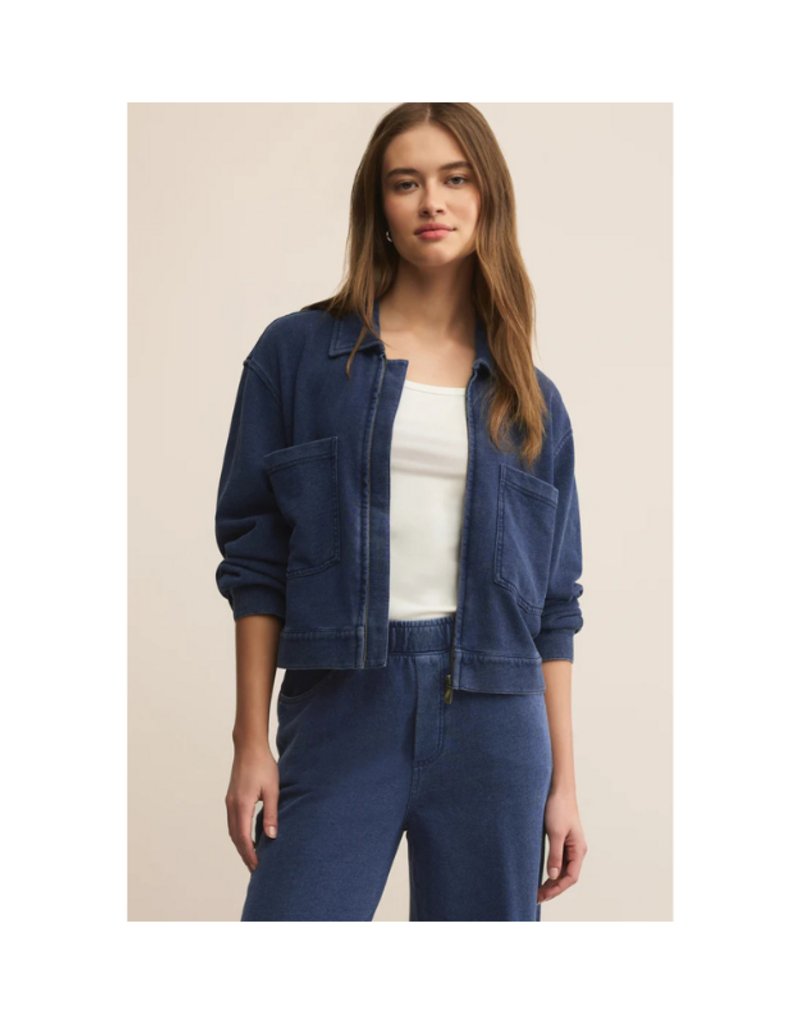 Z Supply Heritage Knit Denim Jacket in Indigo by Z Supply