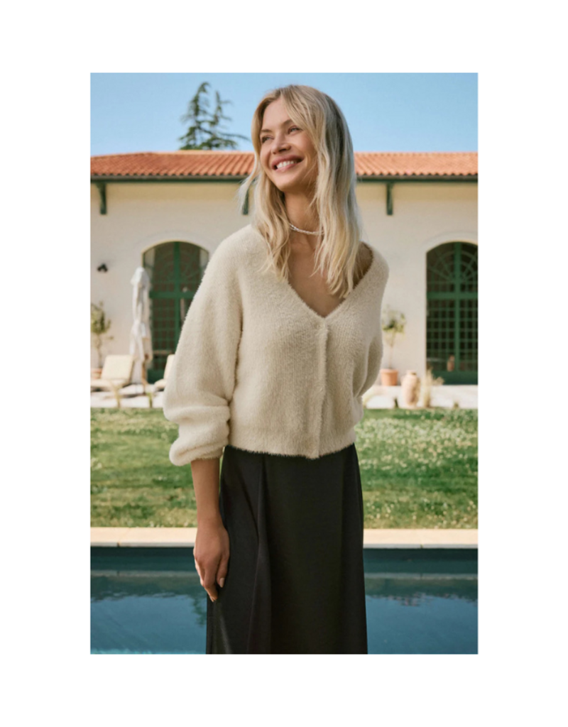 Z Supply Sadira Fluffy Cardigan in Warm White by Z Supply