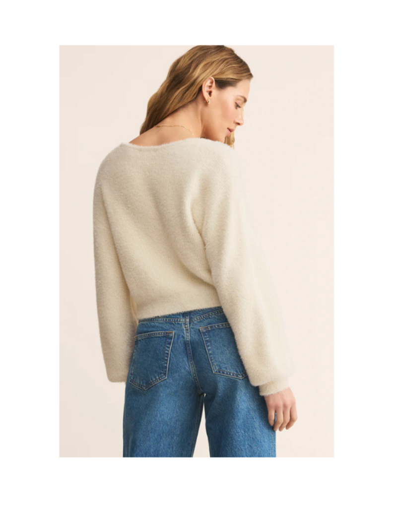 Z Supply Sadira Fluffy Cardigan in Warm White by Z Supply