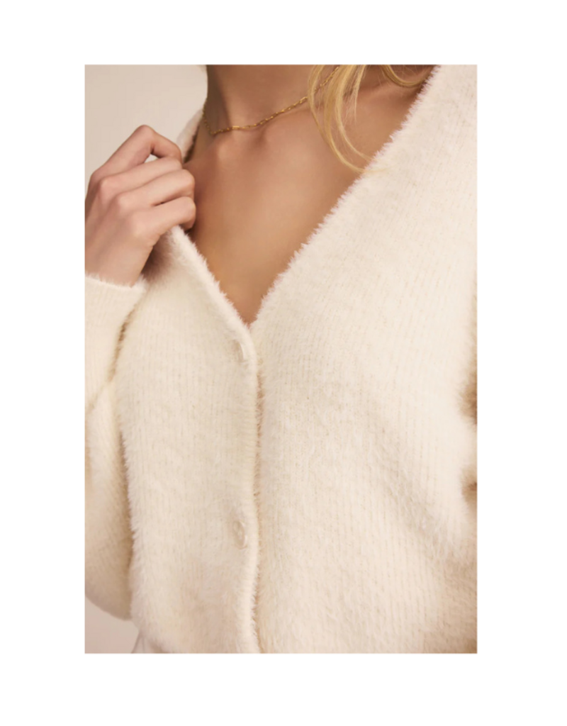 Z Supply Sadira Fluffy Cardigan in Warm White by Z Supply