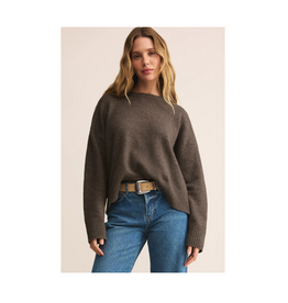 Z Supply Cirrus Cozy Sweater in Charcoal Heather by Z Supply