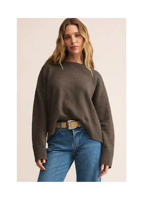 Z Supply Cirrus Cozy Sweater in Charcoal Heather by Z Supply