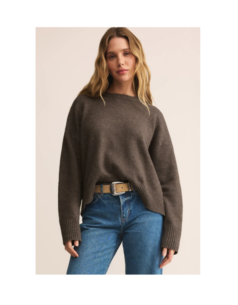 Z Supply Cirrus Cozy Sweater in Charcoal Heather by Z Supply