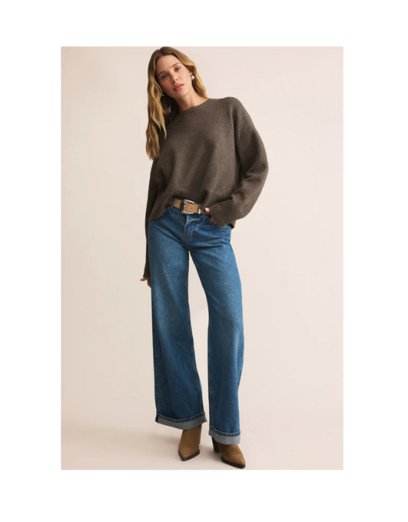 Z Supply Cirrus Cozy Sweater in Charcoal Heather by Z Supply