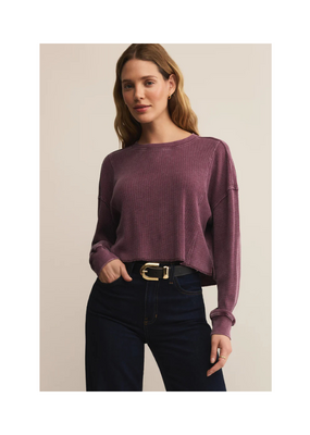 Z Supply Angel Mini Thermal Top in Merlot by Z Supply