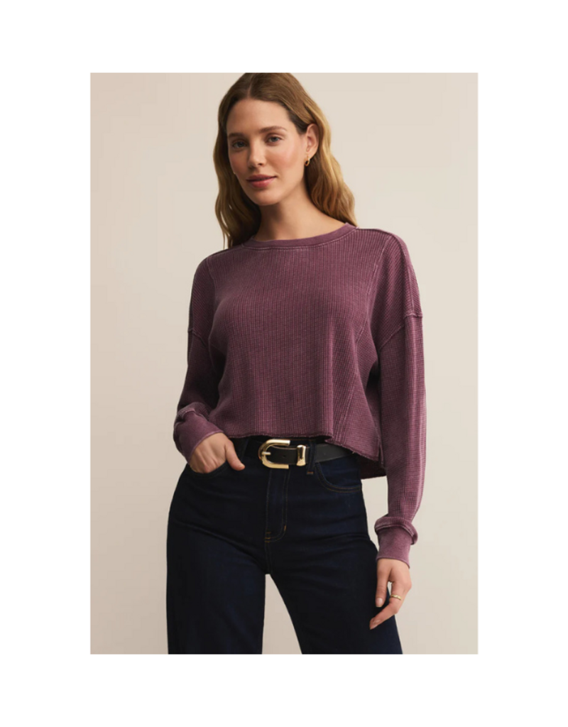 Z Supply Angel Mini Thermal Top in Merlot by Z Supply