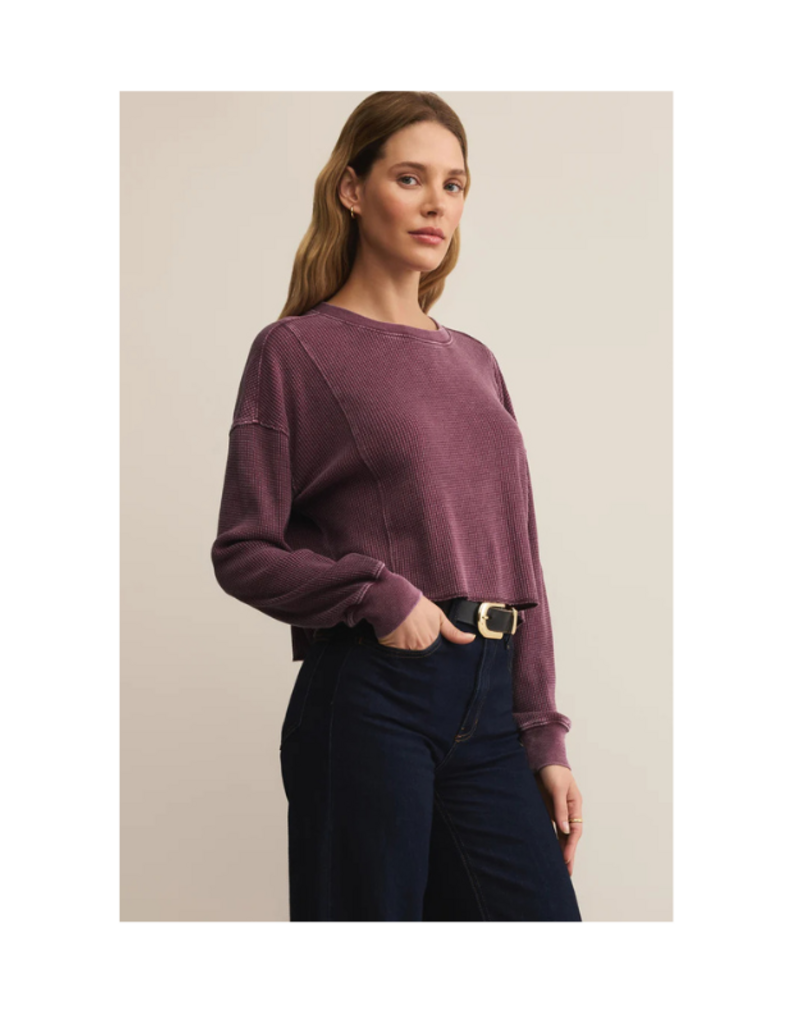 Z Supply Angel Mini Thermal Top in Merlot by Z Supply
