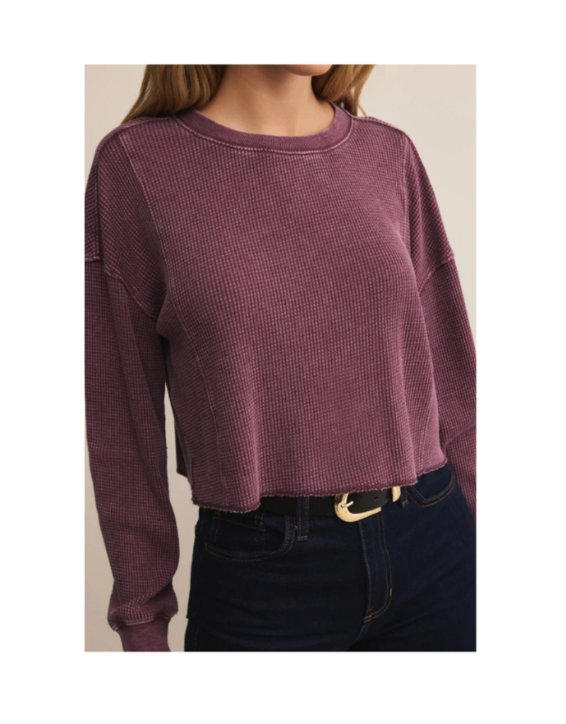 Z Supply Angel Mini Thermal Top in Merlot by Z Supply