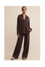 Z Supply All Day Knit Jacket in Chocolate Cherry by Z Supply