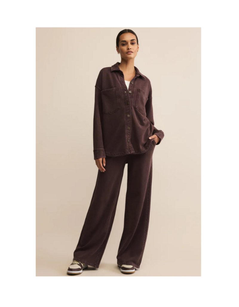 Z Supply All Day Knit Jacket in Chocolate Cherry by Z Supply