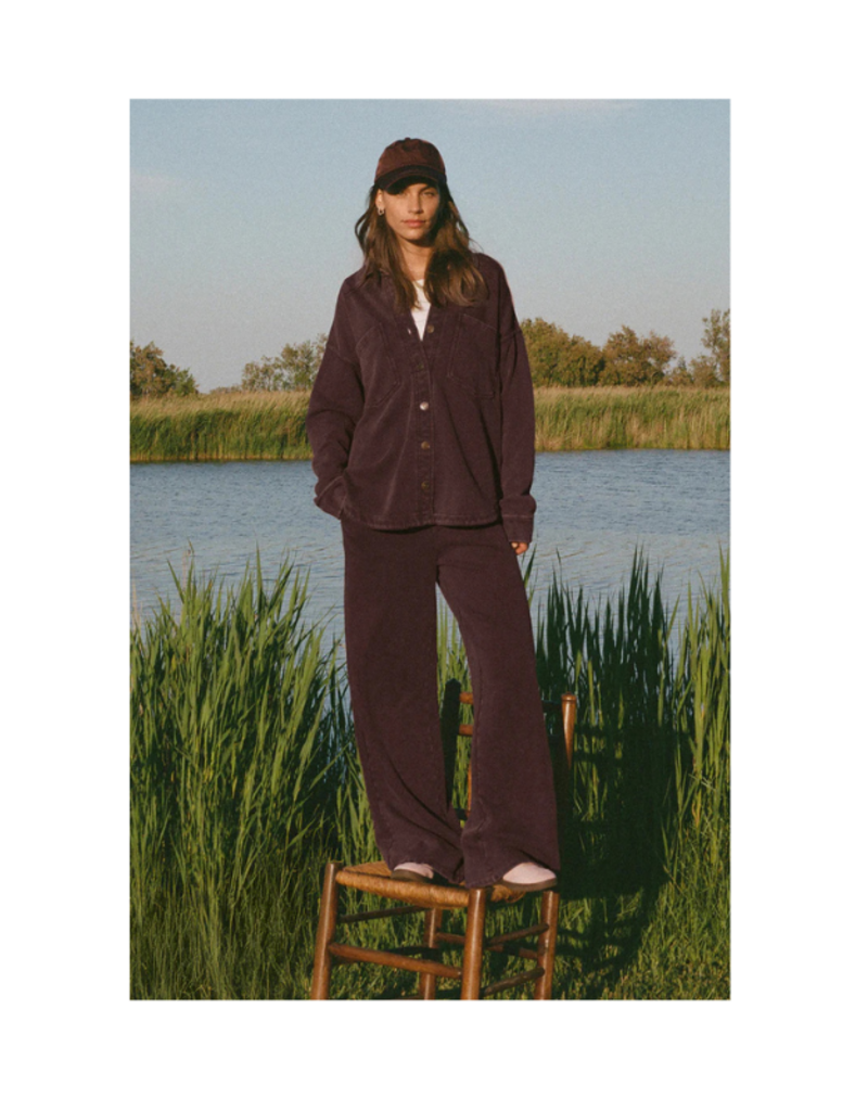 Z Supply All Day Knit Jacket in Chocolate Cherry by Z Supply