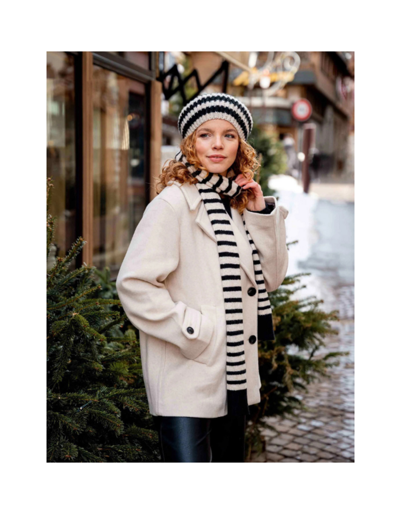 Fraas Striped Beret by Fraas