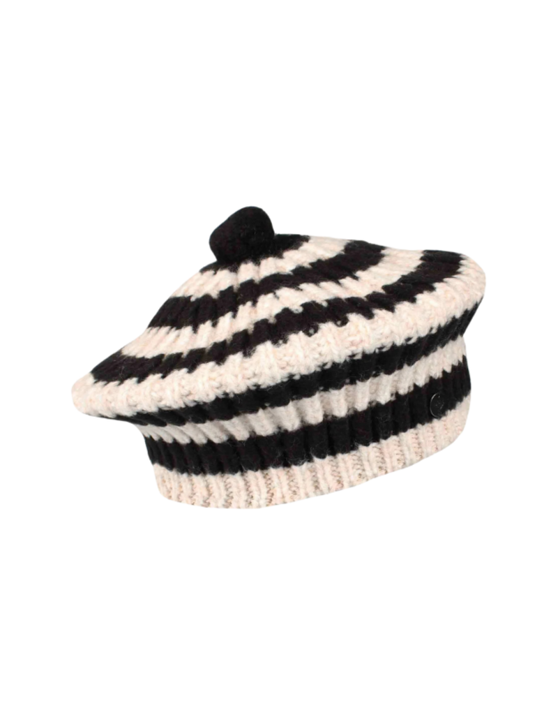 Fraas Striped Beret by Fraas