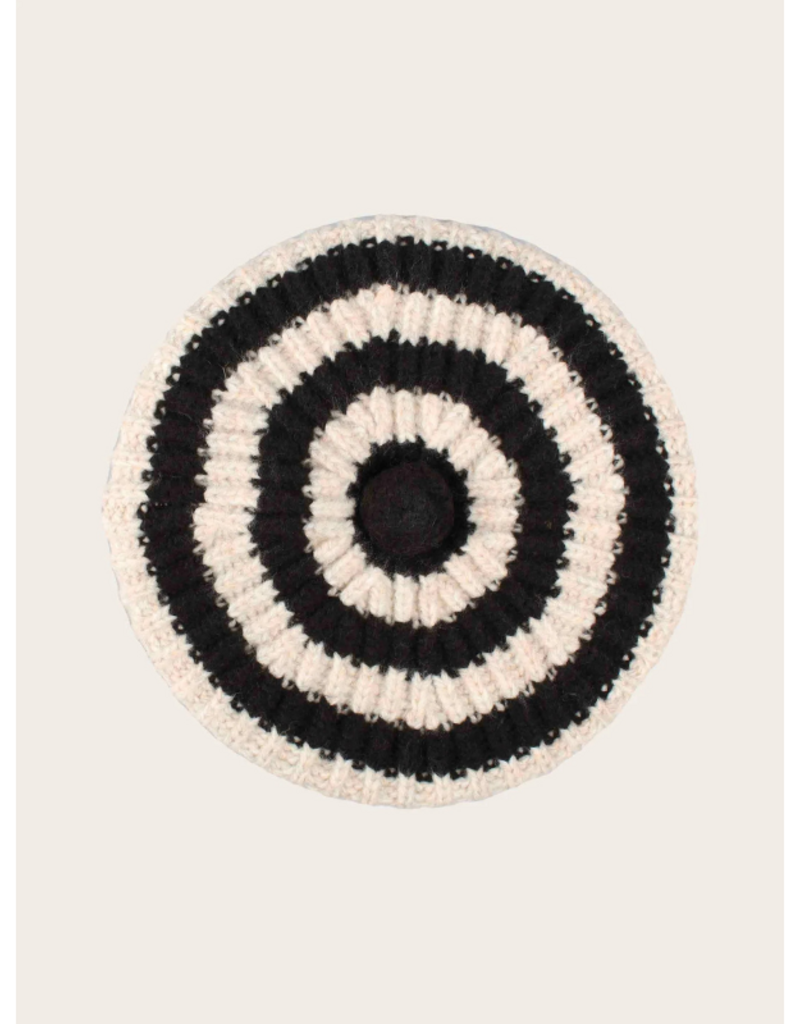 Fraas Striped Beret by Fraas