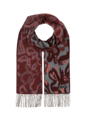 Fraas Cashmink Abstract Scribble in Denim Rust by Fraas