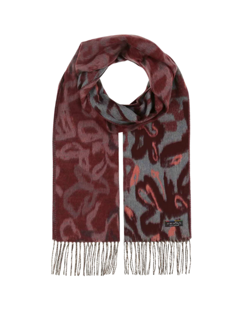 Fraas Cashmink Abstract Scribble in Denim Rust by Fraas