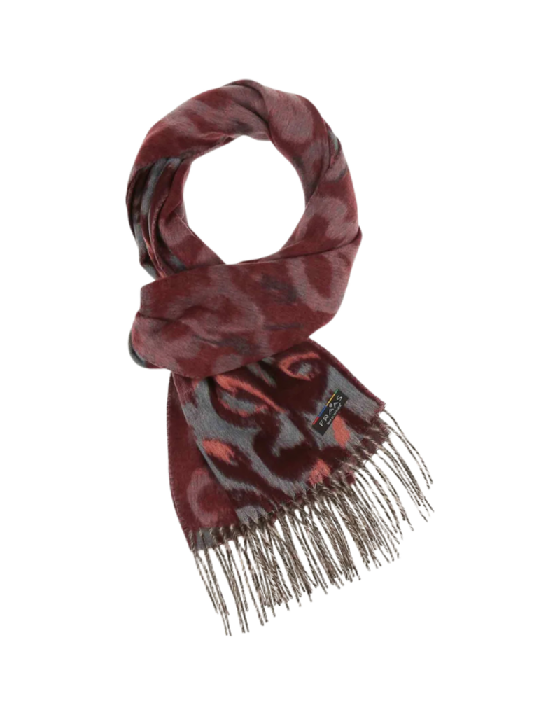 Fraas Cashmink Abstract Scribble in Denim Rust by Fraas