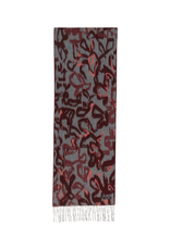 Fraas Cashmink Abstract Scribble in Denim Rust by Fraas