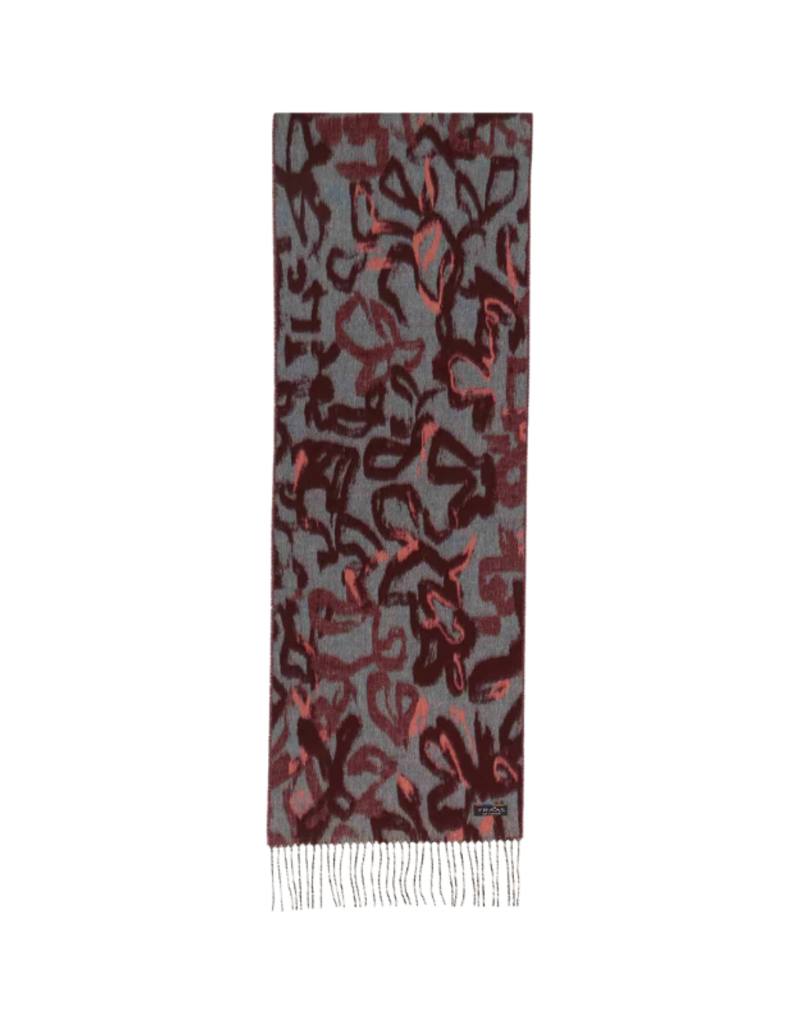 Fraas Cashmink Abstract Scribble in Denim Rust by Fraas