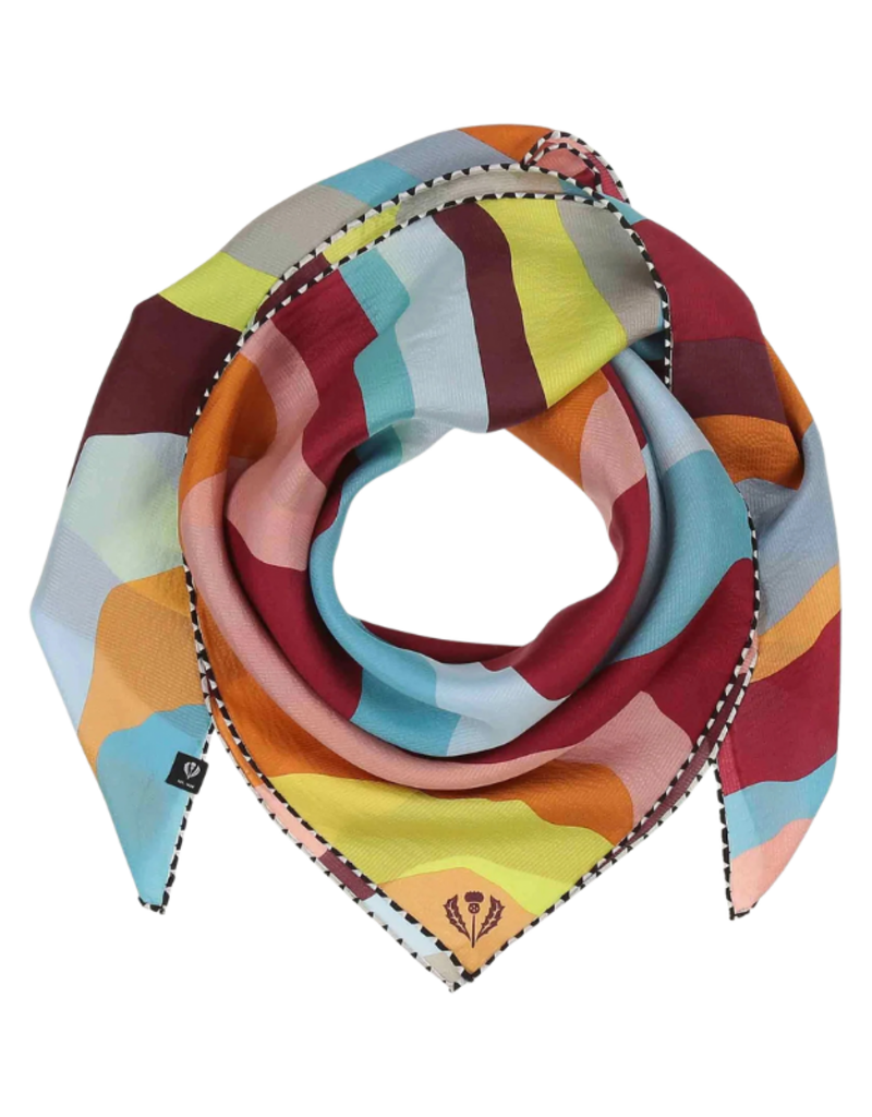 Fraas Textured Graphic Silk in Denim by Fraas