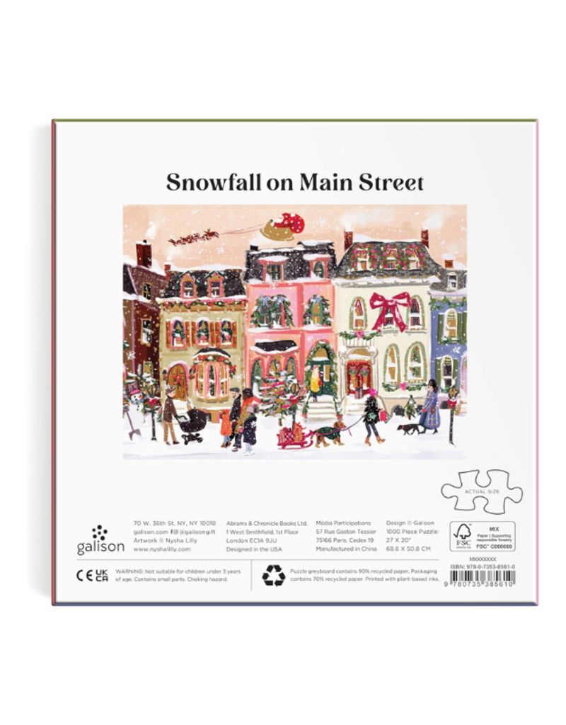 Raincoast Books Snowfall On Main Street 1000 Piece Puzzle