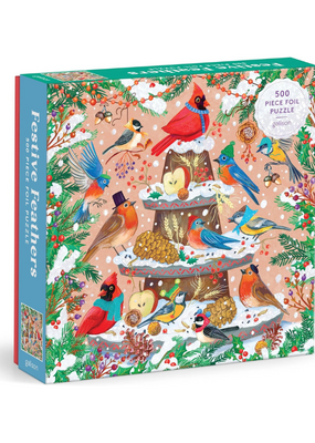 Raincoast Books Festive Feathers 500 Piece Foil Puzzle