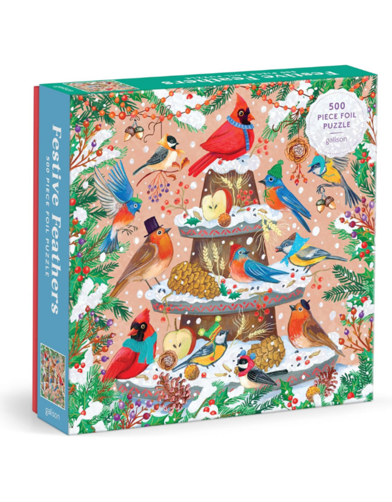 Raincoast Books Festive Feathers 500 Piece Foil Puzzle