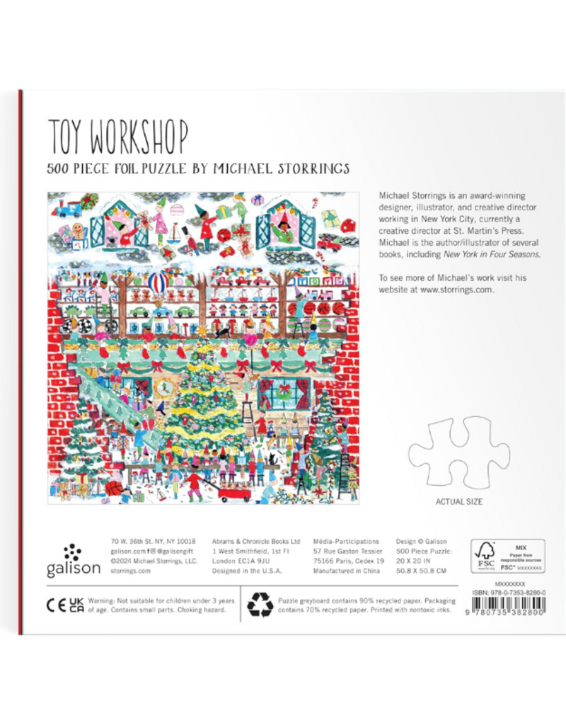 Raincoast Books Toy Workshop 500 Piece Foil Puzzle