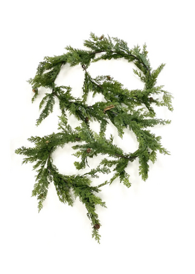 Cedar With Cone Garland 10'