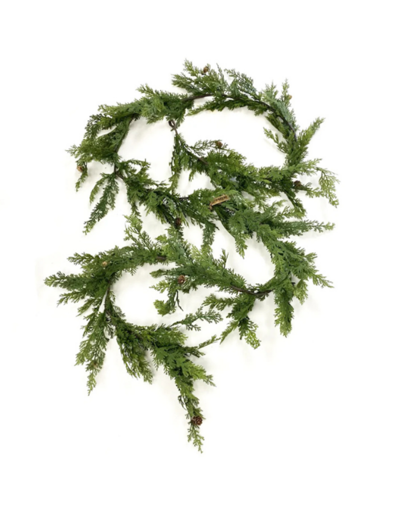 Cedar With Cone Garland 10'