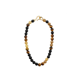 PILGRIM Unfold Necklace in Brown & Gold by Pilgrim