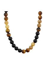 PILGRIM Unfold Necklace in Brown & Gold by Pilgrim