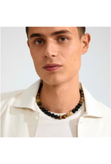 PILGRIM Unfold Necklace in Brown & Gold by Pilgrim