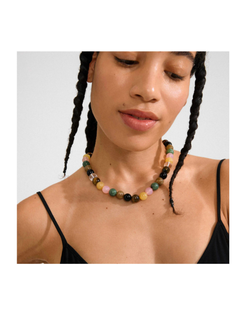 PILGRIM Unfold Necklace in Multi & Silver by Pilgrim