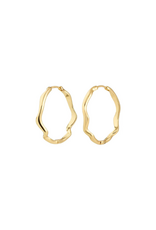 PILGRIM Larkin Hoop Earrings Small in Gold by Pilgrim