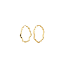 PILGRIM Larkin Hoop Earrings Small in Gold by Pilgrim
