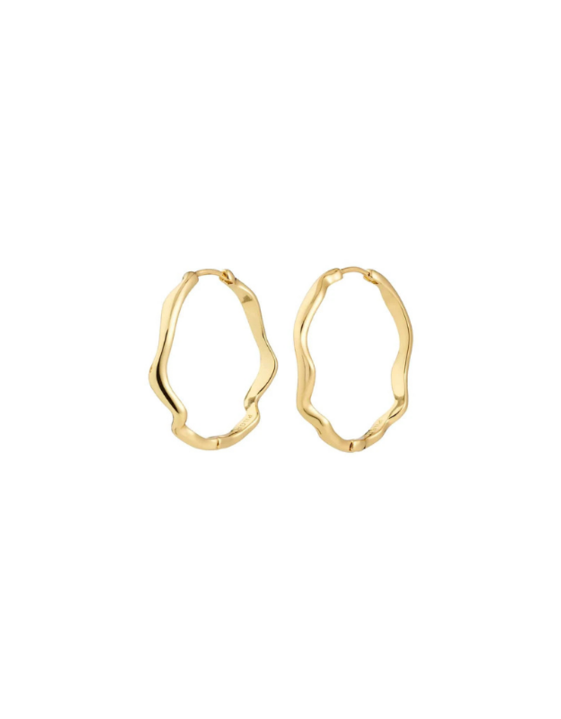 PILGRIM Larkin Hoop Earrings Small in Gold by Pilgrim