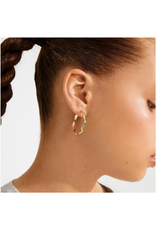 PILGRIM Larkin Hoop Earrings Small in Gold by Pilgrim
