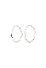 PILGRIM Larkin Hoop Earrings Small in Silver by Pilgrim