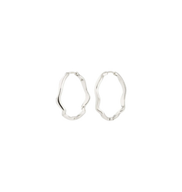 PILGRIM Larkin Hoop Earrings Small in Silver by Pilgrim