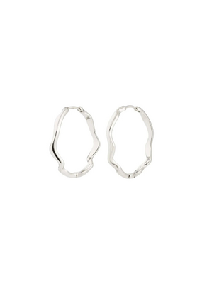 PILGRIM Larkin Hoop Earrings Small in Silver by Pilgrim