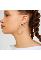 PILGRIM Larkin Hoop Earrings Large in Silver by Pilgrim
