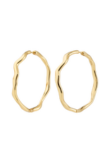 PILGRIM Larkin Hoop Earrings Large in Gold by Pilgrim